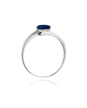 Sapphire ring white gold 0.70ct