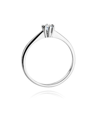 Engagement ring with diamond white gold 0.15ct