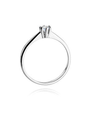 Engagement ring with diamond white gold 0.15ct