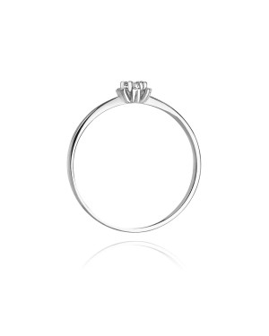 Złoty pierścionek z diamentem Białe złoto EW-53 0,10ct