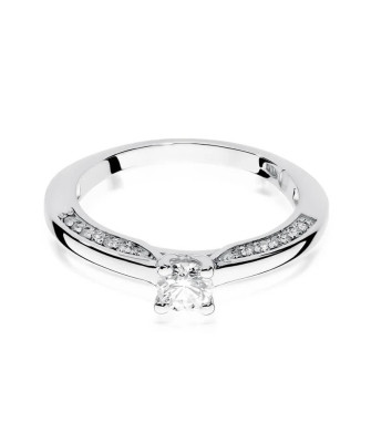 Engagement ring with diamond white gold 0.44ct