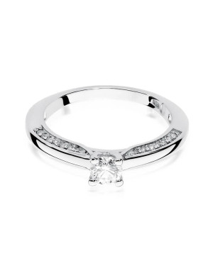 Engagement ring with diamond white gold 0.44ct