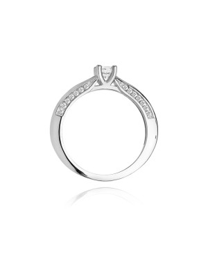 Pierścionek zaręczynowy z brylantem białe złoto 0,44ct
