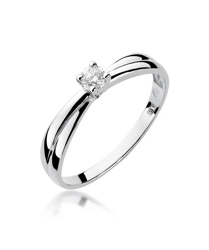 Diamond engagement ring white gold 0.08ct