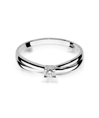 Diamond engagement ring white gold 0.08ct