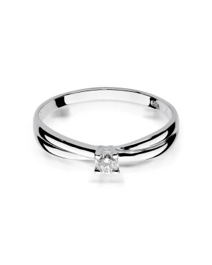 Diamond engagement ring white gold 0.08ct