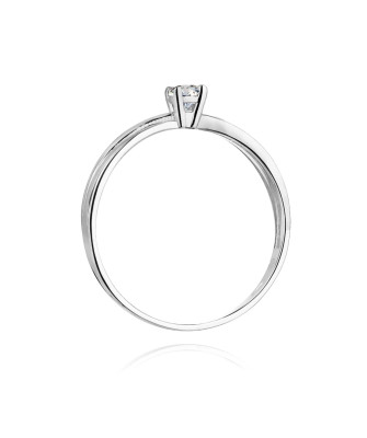 Diamond engagement ring white gold 0.08ct