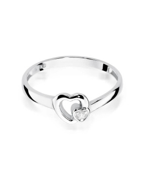 Gold ring with diamond White gold EW-188 0.02ct