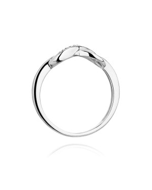 Gold ring with diamonds white gold 0.04ct
