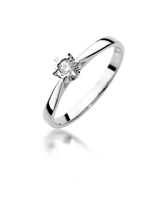 Diamond ring white gold 0.05ct