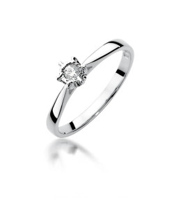 Diamond ring white gold 0.05ct