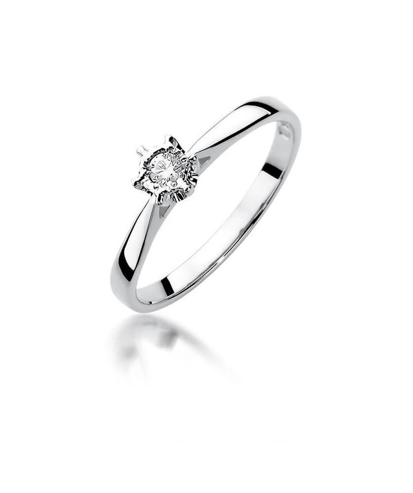 Diamond ring white gold 0.05ct