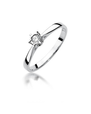 Diamond ring white gold 0.05ct