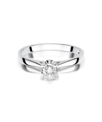Diamond ring white gold 0.05ct