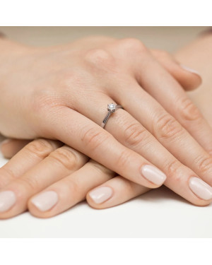 Diamond ring white gold 0.05ct