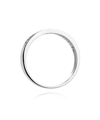 Złoty pierścionek z diamentem Białe złoto EW-410 0,18ct