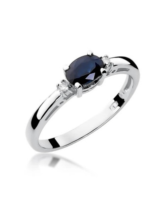 Ring with sapphire white gold 0.30ct