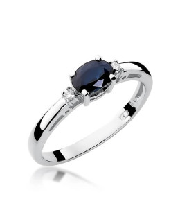 Ring with sapphire white gold 0.30ct