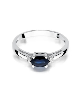 Ring with sapphire white gold 0.30ct