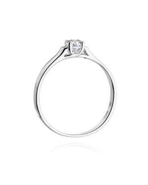Złoty pierścionek z diamentem Białe złoto EW-381 0,18ct