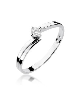 Diamond engagement ring white gold 0.10ct