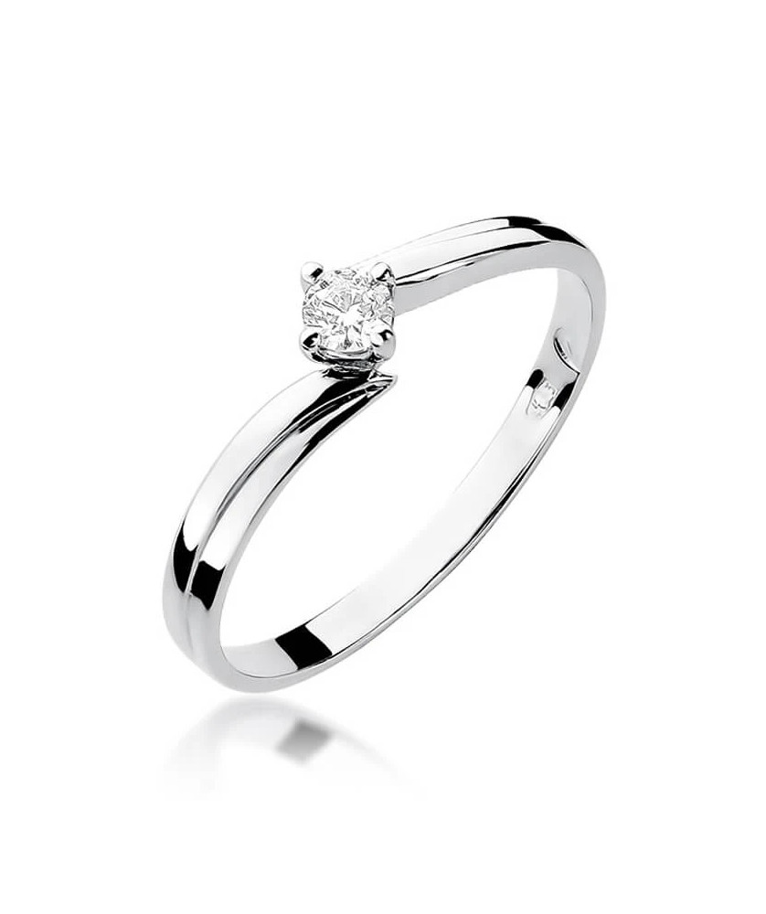 Diamond engagement ring white gold 0.10ct