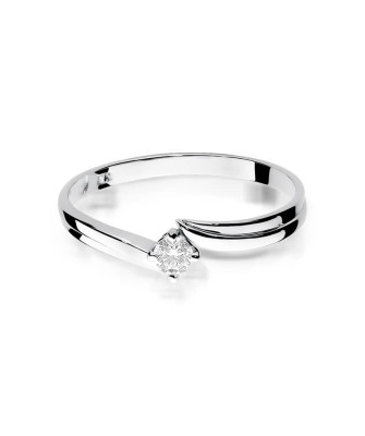 Diamond engagement ring white gold 0.10ct