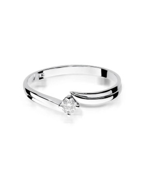 Diamond engagement ring white gold 0.10ct