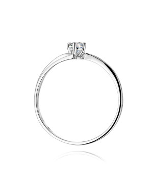 Diamond engagement ring white gold 0.10ct