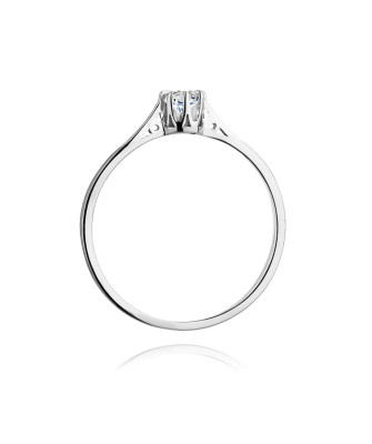 Engagement ring with diamond white gold 0.10ct