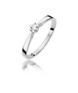 Engagement ring diamond white gold 0.10ct