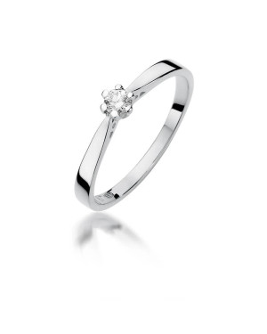 Engagement ring diamond white gold 0.10ct