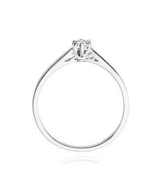 Engagement ring diamond white gold 0.10ct