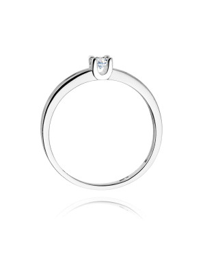 Gold ring with diamond White gold EW-225 0.08ct