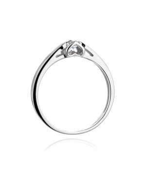 Złoty pierścionek z diamentem Białe złoto EW-320 0,30ct