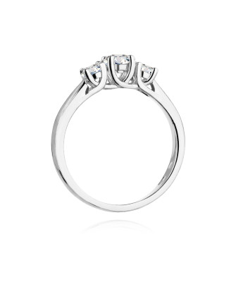 Złoty pierścionek z diamentem Białe złoto EW-344 0,49ct