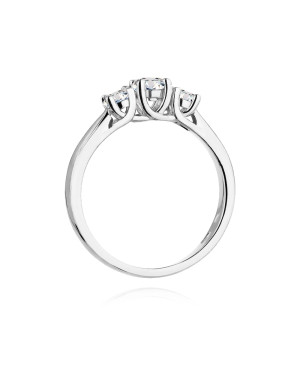 Złoty pierścionek z diamentem Białe złoto EW-344 0,49ct