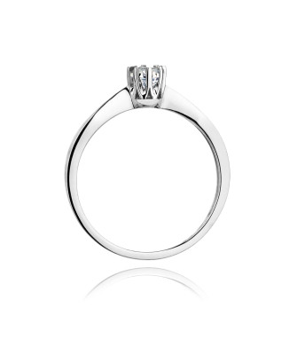 Engagement ring with diamond white gold 0.15ct