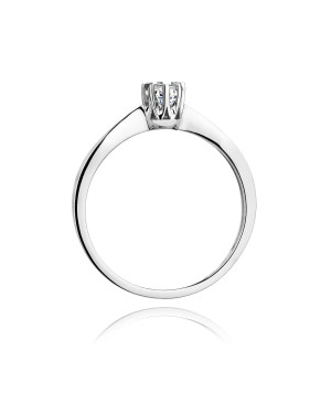 Engagement ring with diamond white gold 0.15ct