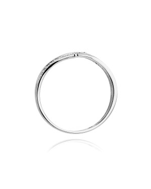Złoty pierścionek z diamentem Białe złoto EW-114 0,03ct