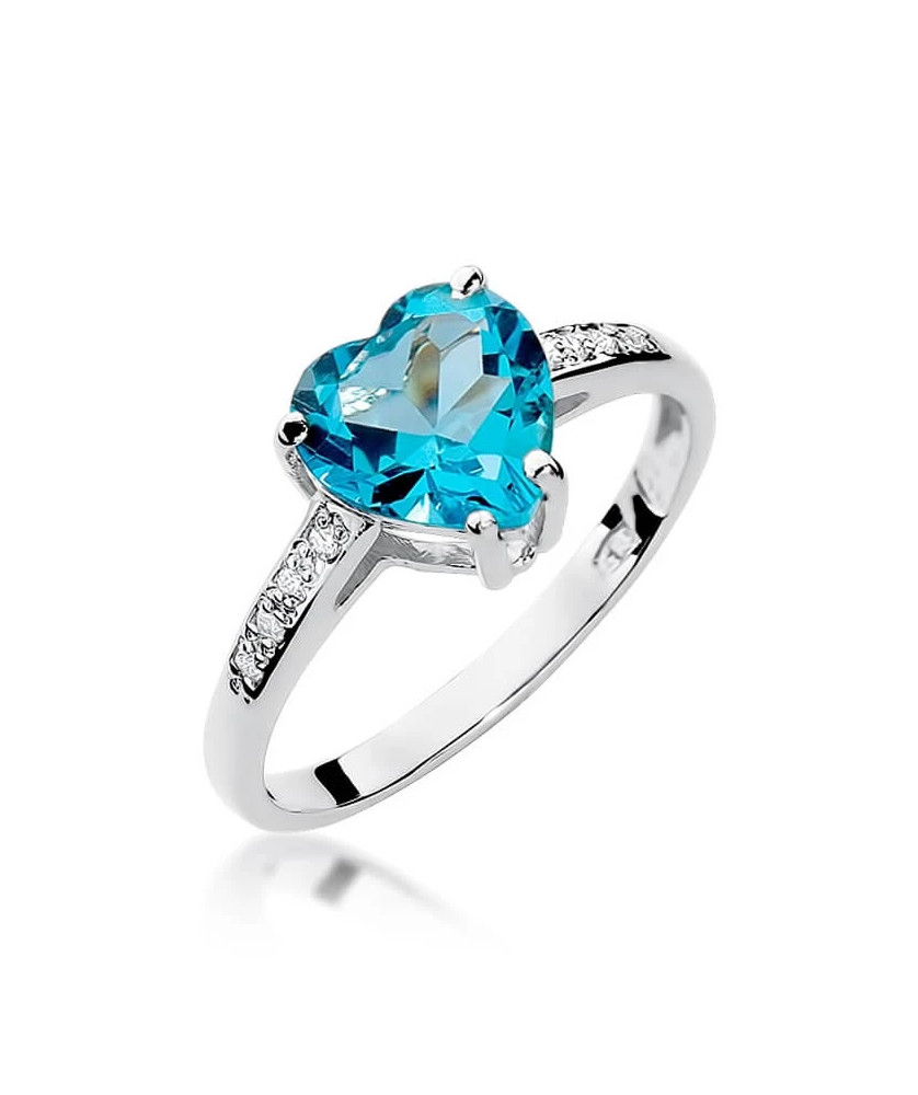 Ring with topaz white gold 1.20ct