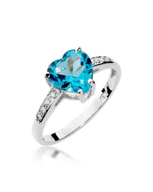Ring with topaz white gold 1.20ct