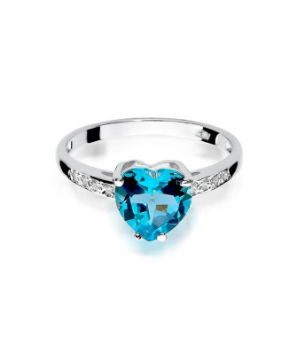 Ring with topaz white gold 1.20ct