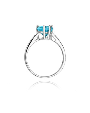 Ring with topaz white gold 1.20ct