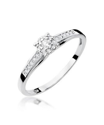 Diamond ring white gold 0.13ct