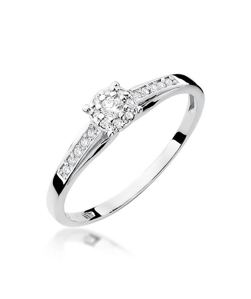 Diamond ring white gold 0.13ct