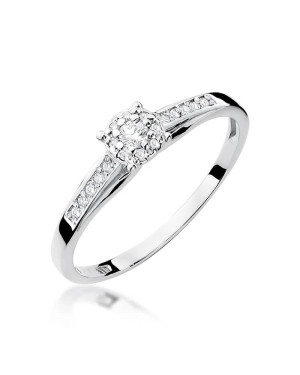 Diamond ring white gold 0.13ct