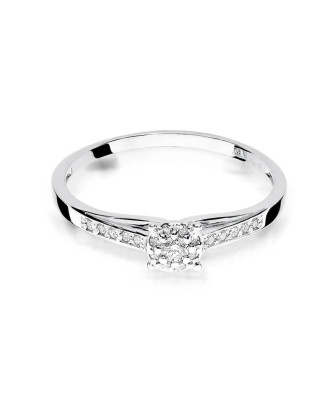 Diamond ring white gold 0.13ct