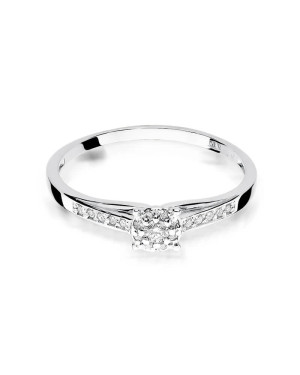 Diamond ring white gold 0.13ct