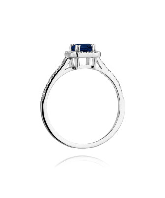 Pierścionek szafir białe złoto 0,60ct